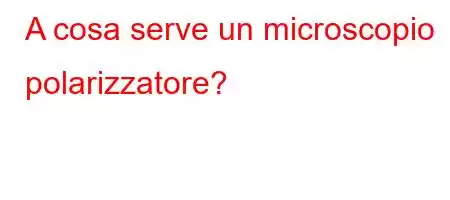 A cosa serve un microscopio polarizzatore