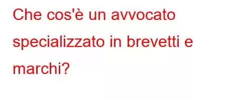 Che cos'è un avvocato specializzato in brevetti e marchi?