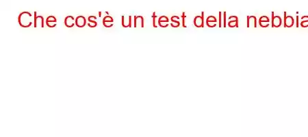 Che cos'è un test della nebbia?