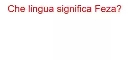 Che lingua significa Feza?