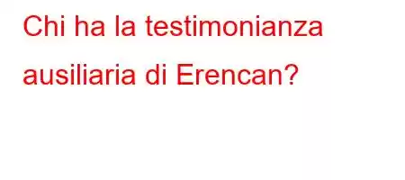 Chi ha la testimonianza ausiliaria di Erencan?