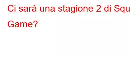 Ci sarà una stagione 2 di Squid Game?