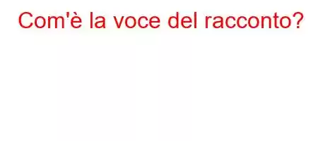 Com'è la voce del racconto?