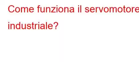 Come funziona il servomotore industriale?