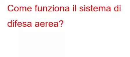 Come funziona il sistema di difesa aerea?