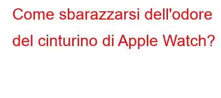 Come sbarazzarsi dell'odore del cinturino di Apple Watch