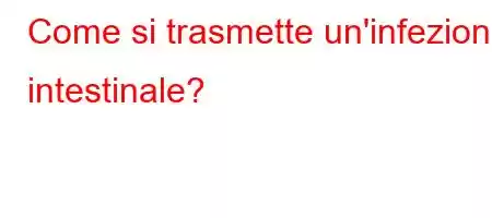 Come si trasmette un'infezione intestinale?