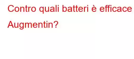 Contro quali batteri è efficace Augmentin?