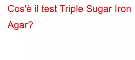 Cos'è il test Triple Sugar Iron Agar?