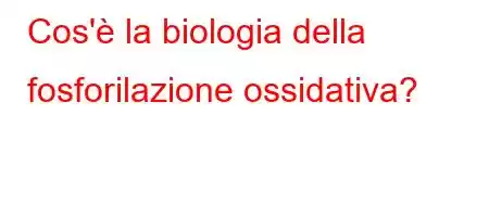 Cos'è la biologia della fosforilazione ossidativa