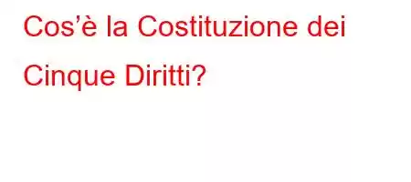 Cos’è la Costituzione dei Cinque Diritti?