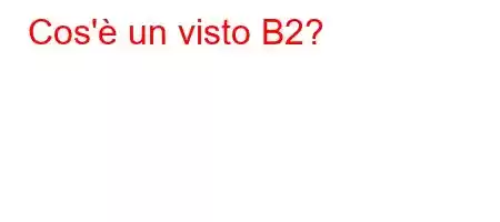 Cos'è un visto B2?