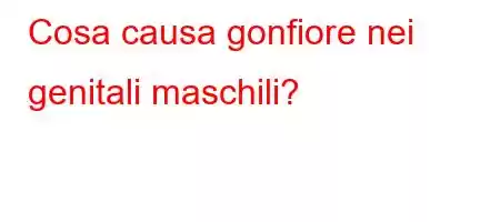 Cosa causa gonfiore nei genitali maschili