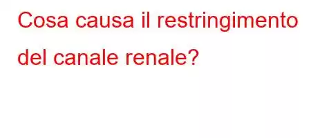 Cosa causa il restringimento del canale renale?