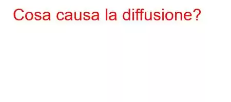 Cosa causa la diffusione?