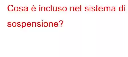 Cosa è incluso nel sistema di sospensione?