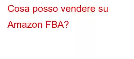 Cosa posso vendere su Amazon FBA