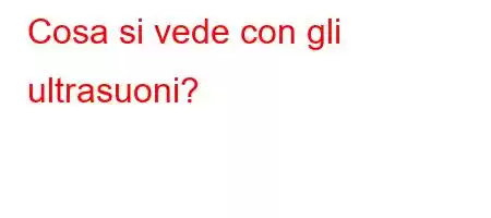 Cosa si vede con gli ultrasuoni?