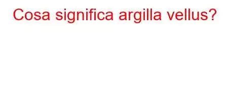 Cosa significa argilla vellus