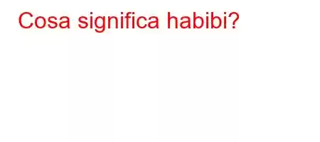 Cosa significa habibi?