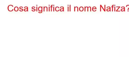 Cosa significa il nome Nafiza