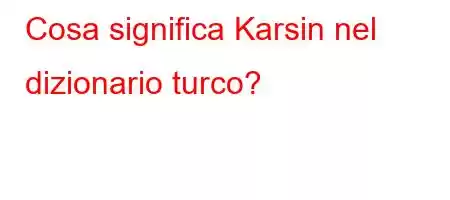 Cosa significa Karsin nel dizionario turco?