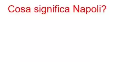 Cosa significa Napoli?