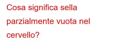 Cosa significa sella parzialmente vuota nel cervello?