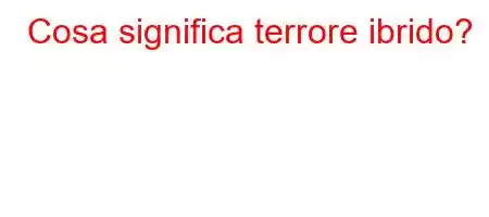 Cosa significa terrore ibrido