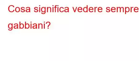 Cosa significa vedere sempre gabbiani?