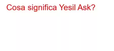 Cosa significa Yesil Ask?