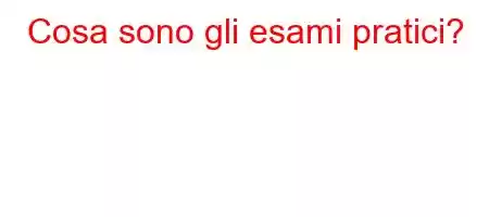 Cosa sono gli esami pratici?