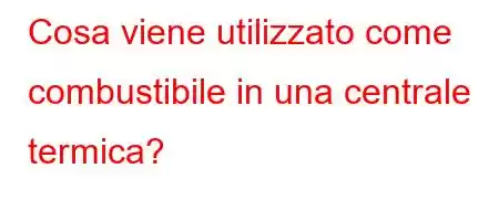 Cosa viene utilizzato come combustibile in una centrale termica?