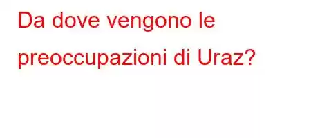 Da dove vengono le preoccupazioni di Uraz