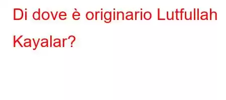 Di dove è originario Lutfullah Kayalar?