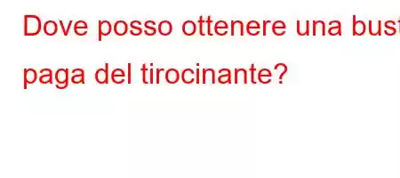 Dove posso ottenere una busta paga del tirocinante