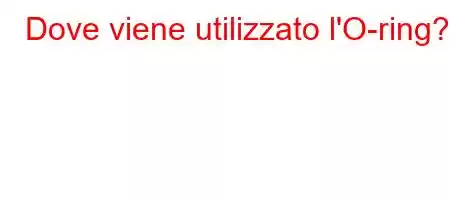 Dove viene utilizzato l'O-ring?