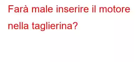 Farà male inserire il motore nella taglierina?