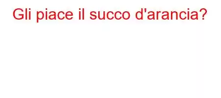 Gli piace il succo d'arancia?