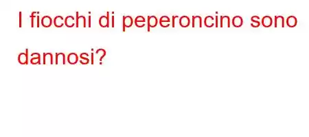 I fiocchi di peperoncino sono dannosi?