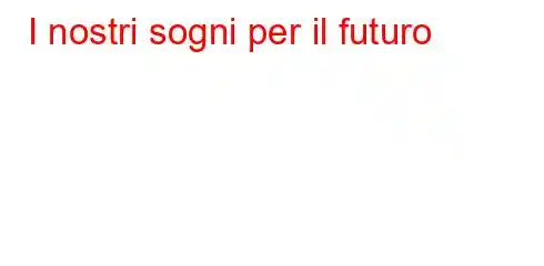 I nostri sogni per il futuro