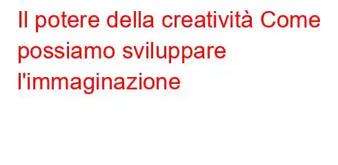 Il potere della creatività Come possiamo sviluppare l'immaginazione