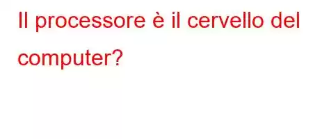 Il processore è il cervello del computer