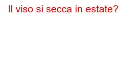 Il viso si secca in estate