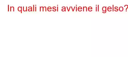 In quali mesi avviene il gelso?