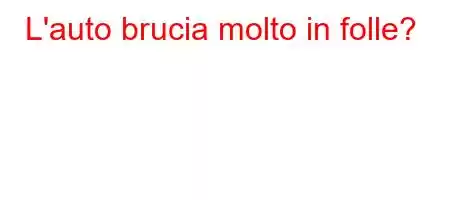 L'auto brucia molto in folle?