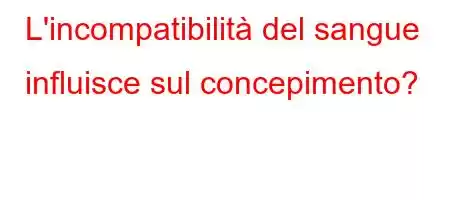 L'incompatibilità del sangue influisce sul concepimento