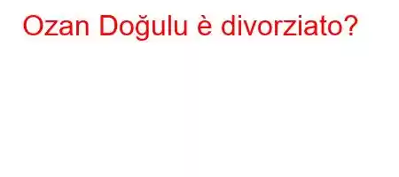 Ozan Doğulu è divorziato