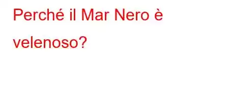 Perché il Mar Nero è velenoso?