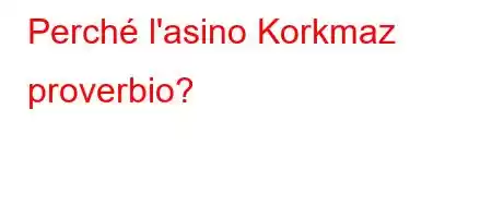 Perché l'asino Korkmaz proverbio?